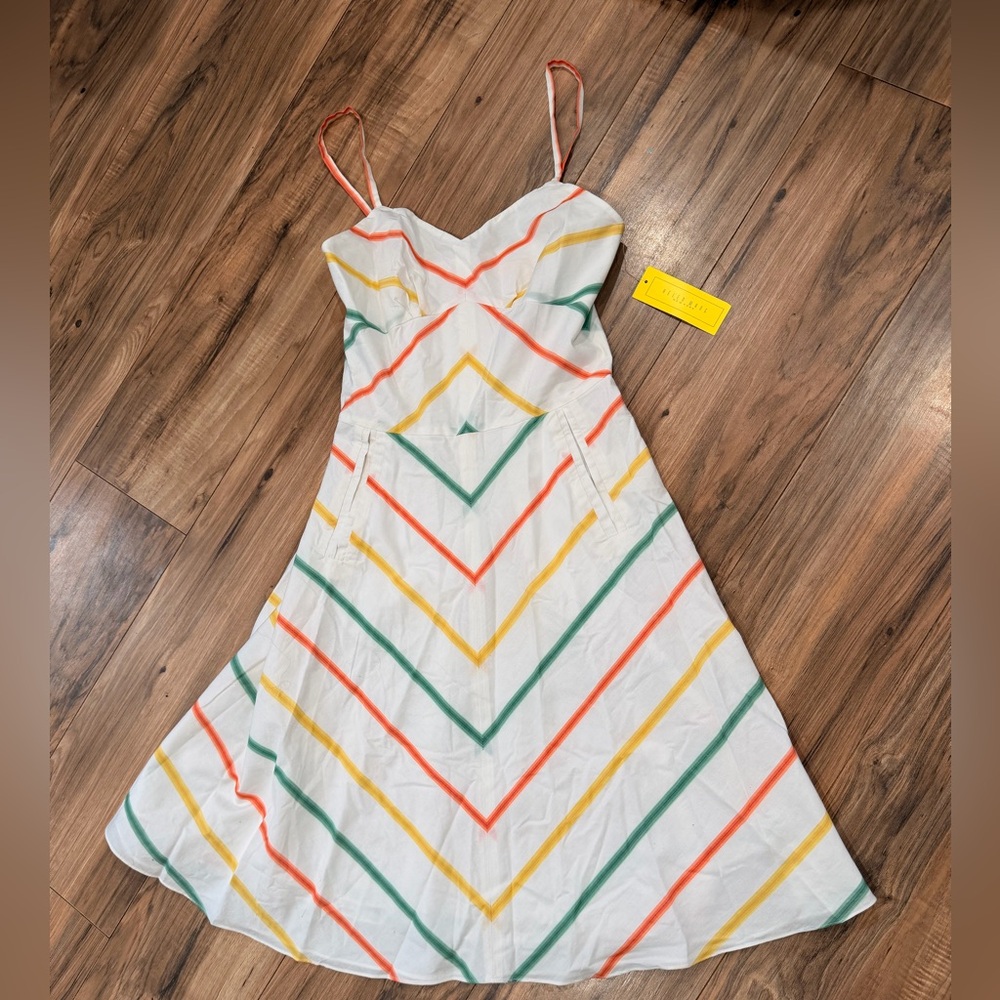 VNTG Colorful Striped Helen Wang Summer Dress